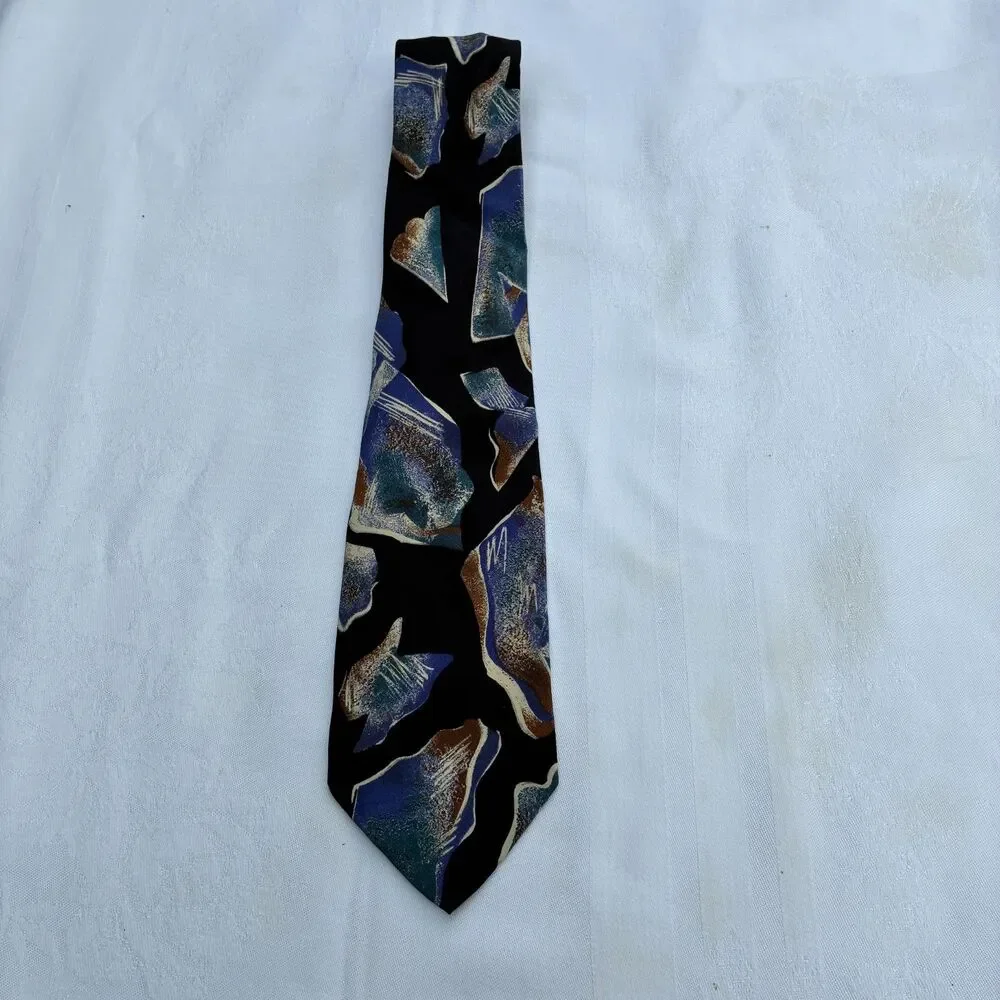 Geoffrey Beene Silk Tie Abstract Geometric Men Made In Italy 62